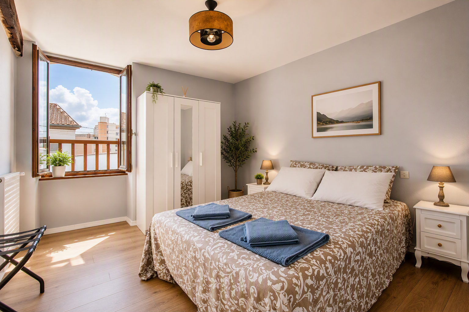 Chambre avec lit double, hébergement pour curistes à Dax